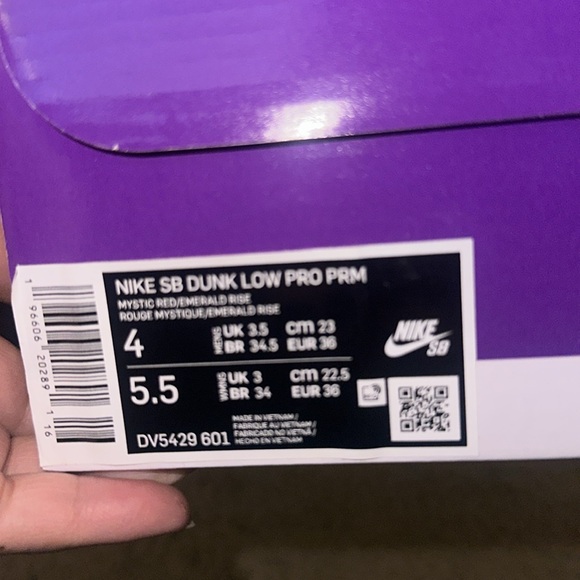 nike sb dunk low pro prm mystic red - Picture 6 of 6